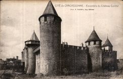 CPA Cite de Carcassonne Ensemble du Chateau Comtal 