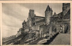 CPA Cite de Carcassonne la Porte d'Aude 
