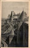 CPA Cite de Carcassonne le Chateau Defenses du Front Occidental 