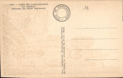 CPA Cite de Carcassonne le Chateau Defenses du Front Occidental 