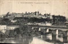 CPA Cite de Carcassonne vue generale du Nord Ouest 