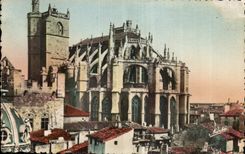 CPA Narbonne la Cathedrale St Just XIII et XV siecle 