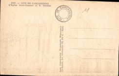 CPA Cite de Carcassonne l'eglise Saint Nazaire et le Theatre 