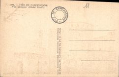 CPA Cite de Carcassonne vue aerienne Cliche CAF 