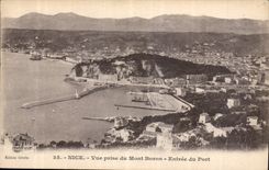 CPA Nice vue prise du Mont Boron Entree du Port 