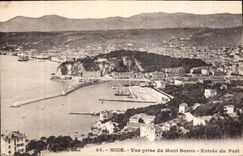 CPA Nice vue prise du Mont Boron Entree du Port 