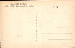 CPA La Cote d'Azur Nice la Promenade des Anglais 
