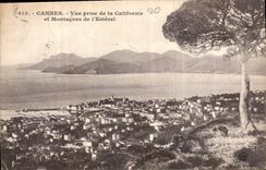CPA Cannes vue prise de la Californie et Montagnes de l'Esterel 