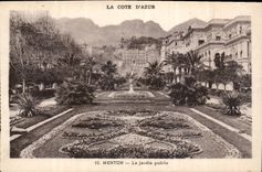 CPA La Cote d'Azur menton le Jardin Public 