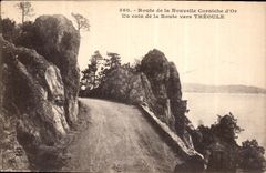 CPA Route de la Nouvelle Corniche d'or un Coin de la Route vers Theoule 