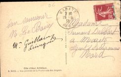 CPA Cote d'Azur Artistique Nice vue generale de la Promenade des Anglais 