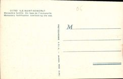 CPA Ile Saint Honorat Monastere fortifie en face de l'Immensite 