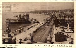 CPA Nice la promenade des Anglais et le Palais de la Jetee 