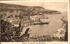 CPA Nice le Port et le Mont Boron 