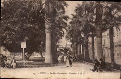 CPA Nice Jardins Gambetta Palmiers 