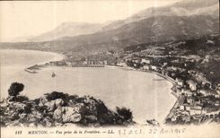 CPA Menton vue prise de la Frontiere 