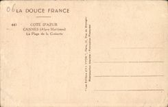 CPA Cote d'Azur Cannes Alpes Maritimes la Plage de la Croisette 