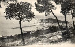 CPA Nice panorama pris entre les Pins du Mont Boron 