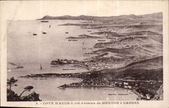 CPA Cote d'Azur a vol d'oiseau de Menton a Cannes 