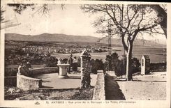 CPA Antibes vue prise de la Garoupe la Table d'Orientation 