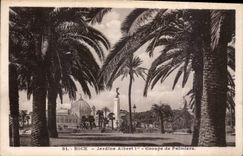 CPA Nice Jardins Albert Ier Groupe de Palmiers 