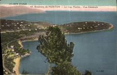 CPA La Cote d'Azur Environs de Menton le Cap Martin vue generale 