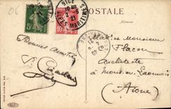 CPA Nice vue prise entre les fleurs 