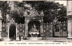 CPA Nancy Place Stanislav Fontaine d'Amphitrite Grilles de Jean Lamour 