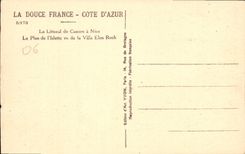 CPA Cote d'Azur le Littoral de Cannes a Nice le Plan de l'Islette vu de la Villa Elen Roch 