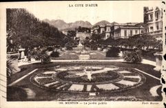 CPA La Cote d'Azut Menton le Jardin Public 