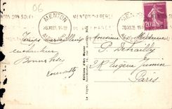 CPA La Cote d'Azut Menton le Jardin Public 