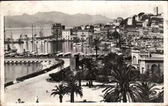 CPA Cannes les Jardins de la Croisette et le Port 