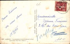 CPA Cannes les Jardins de la Croisette et le Port 