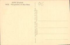 CPA Cote d'Azur Nice Vue generale et le Mont Boron 