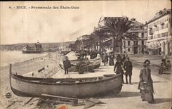 CPA Nice Promenade des Etats Unis Bateaux