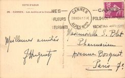 CPA Cannes Les jardins et la Croisette