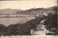 CPA Cannes Alpes Maritimes Le Mont Chevalier et le Casino Municipal 