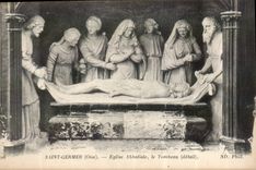 CPA Saint Germer Oise Eglise Abbatiale le Tombeau detail 
