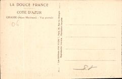 CPA Cote d'Azur Grasse Alpes maritimes vue generale 
