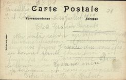 CPA Versailles le Palais Facade sur la Terrasse et Parterre d'eau 