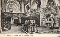 CPA Bourg Eglise de Brou Le Choeur 