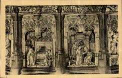CPA Eglise de Brou Retable des sept joies de la vierge l'annonciation et la visitation 