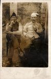 CARTE PHOTO Hommes pipe 