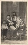 CARTE PHOTO Enfants Femme