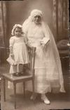 CARTE PHOTO Femme Enfant Mariage
