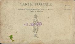 CARTE PHOTO Hommes pipe 