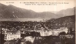 CPA Aix les Bains Vue generale et Lac du Bourget 