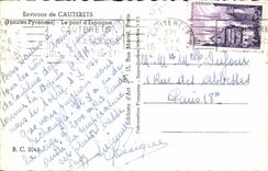 CPA Environs de Cauterets Hautes Pyrenees Le Pont d'Espagne 