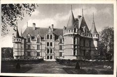 CPA Azay le Rideau I et L le Chateau National XVIs facade nord entree principale 