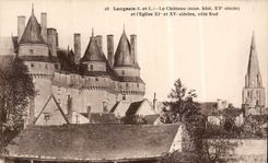CPA Langeais I et L le Chateau mon hist XV siecle et l'Eglise et XV siecles cote sud 